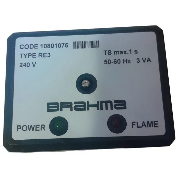 Brahma Flame Relay Sensor RE3 (240V) — Code 10801075 &mdash; Flame Relay by Brahma, Type 10801075