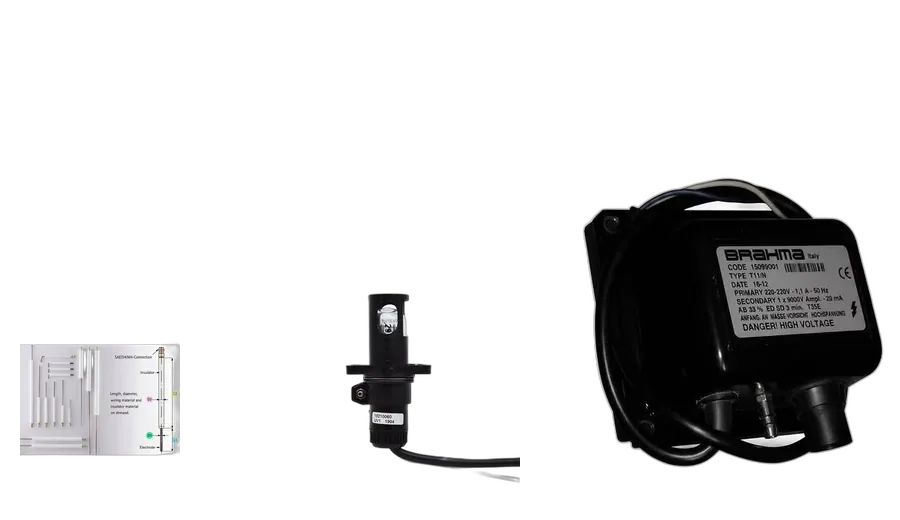 Brahma ignition transformer, ignition electrode and UV flame sensor