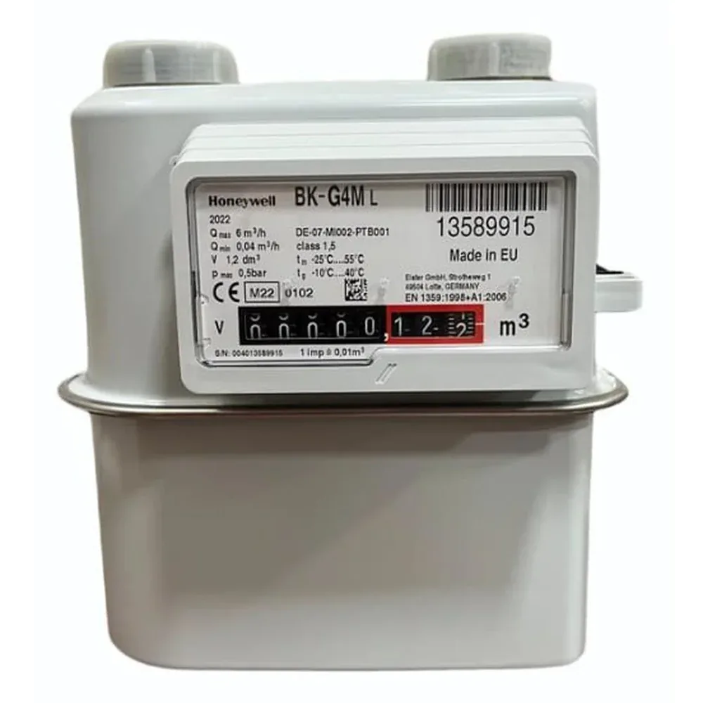 Honeywell Elster BK-G4M Diaphragm Gas Meter G4 &mdash; Gas Flow Meters by Honeywell Elster, Type BK-G4M L