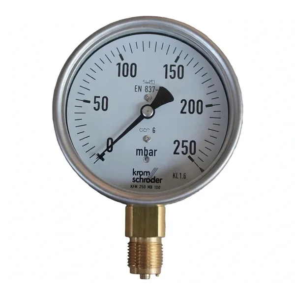 Honeywell Kromschr&ouml;der KFM 250 MB 100 Pressure Gauge &mdash; Pressure Gauges by Honeywell Kromschr&ouml;der, 0&ndash;250 mbar, 100mm dial, KL 1.6 accuracy